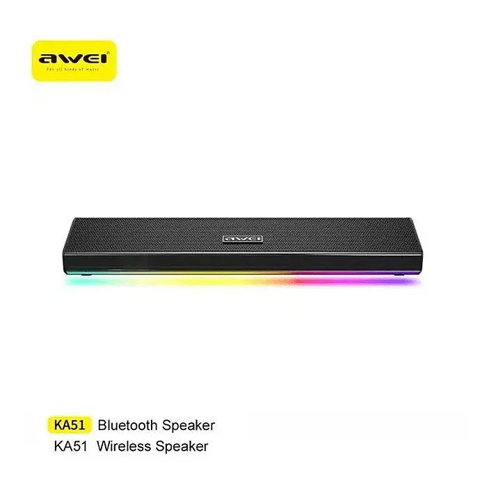 AWEI KA51 12W TWS Surround Stereo Bluetooth Speaker with RGB Lights & 1800mAh Battery