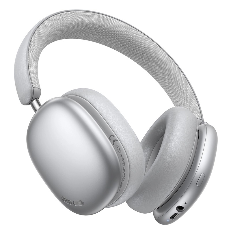 W63 Triunfo ANC Bluetooth Headphone – 55 Hours Playtime - silver colour