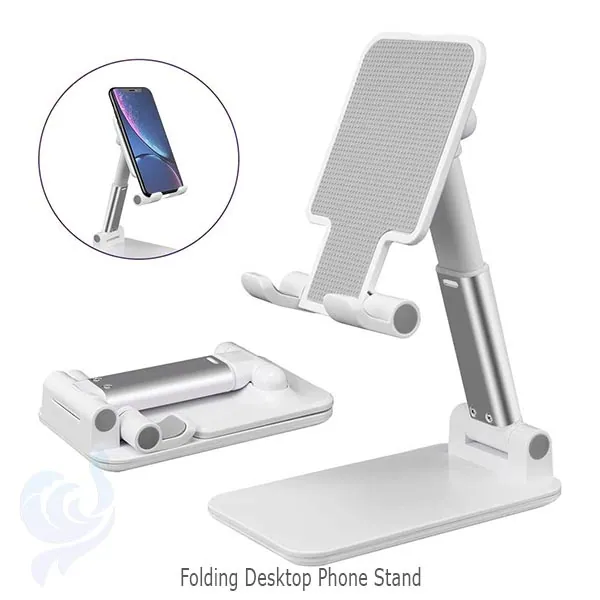 Folding Desktop Phone Stand - White Color