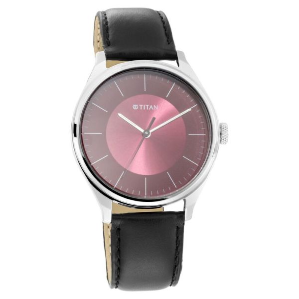 Titan Workwear NP1802SL05 Men's Urban Edge Lustrous Maroon Dial Leather Watch
