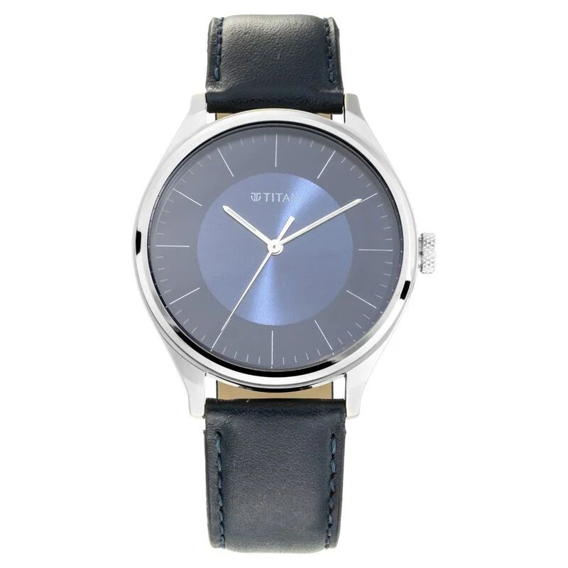 Titan Men's Urban Edge Lustrous Blue Dial Leather(NP1802SL06) Watch