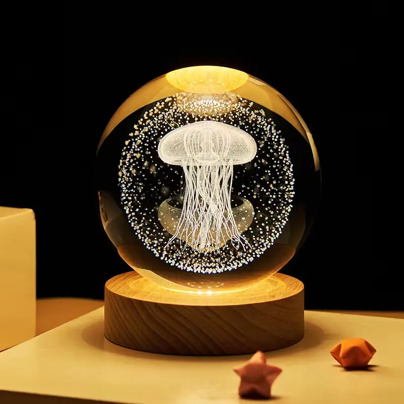3D Crystal Ball - Jellyfish (1 color Base)