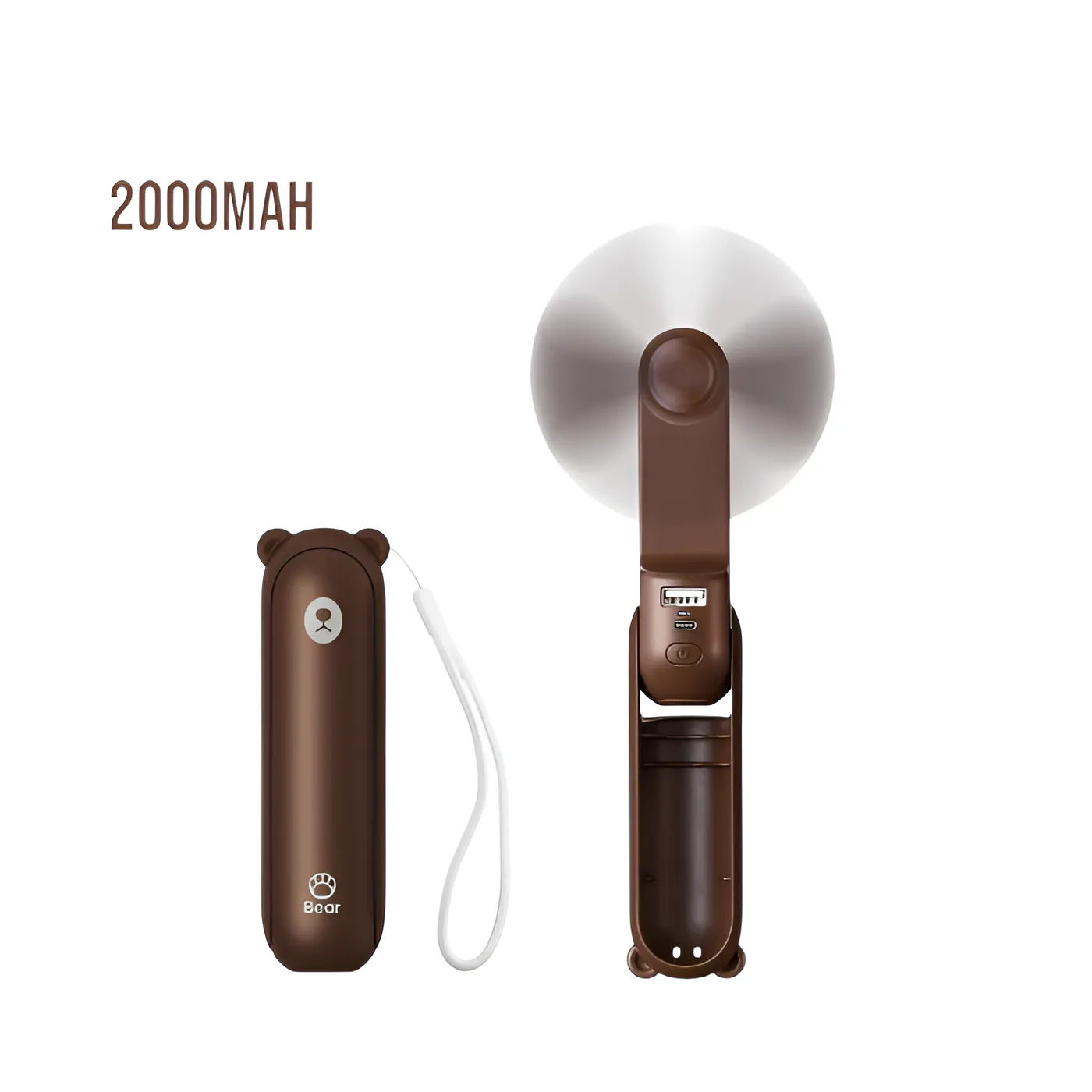 Jisulife F8 Hand Fan 2000mAh - Brown