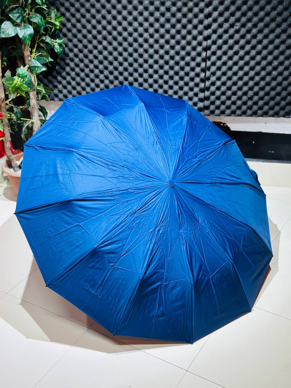 Premium 12-Ribs Automatic Dual-Person Umbrella with Fiber Handle