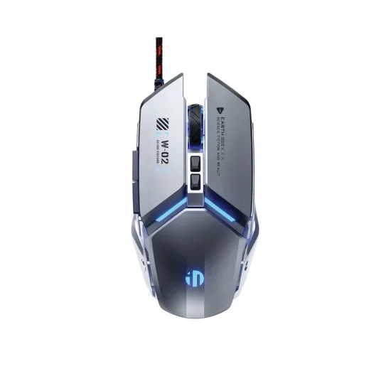 Inphic W2 Ⅱ Silent Wired Gaming Mouse - Silver