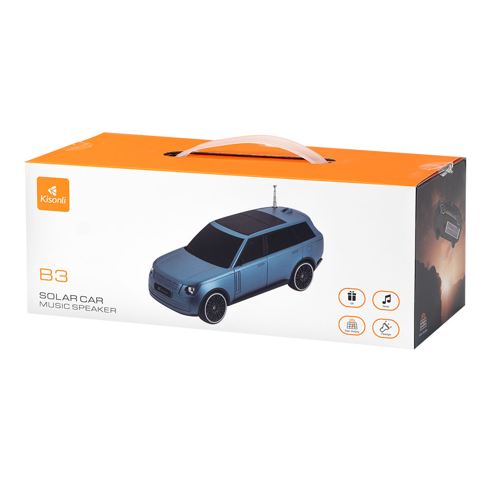 Kisonli B3 Solar Car Bluetooth Speaker - Blue