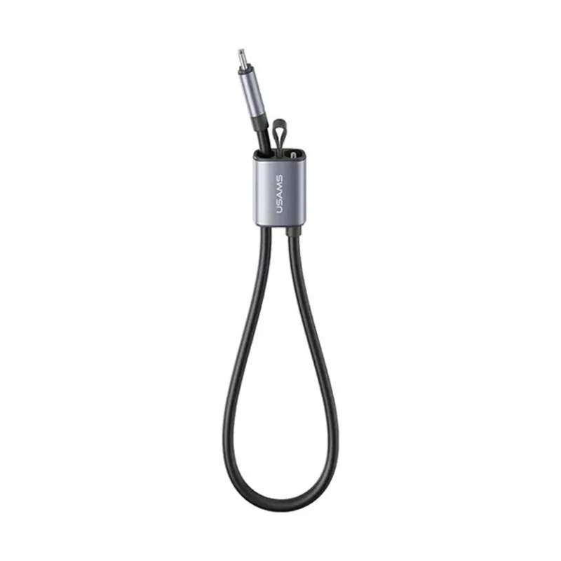 USAMS SJ784 U97 60W Type-C to Type-C Lanyard Fast Charging Data Cable (30cm)
