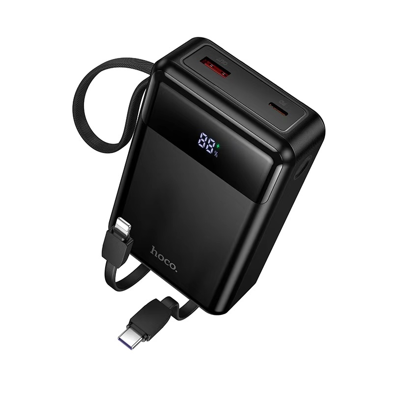 Hoco DYM12 22.5W Fully Compatible 20000mAh Power Bank with Built-in Cables