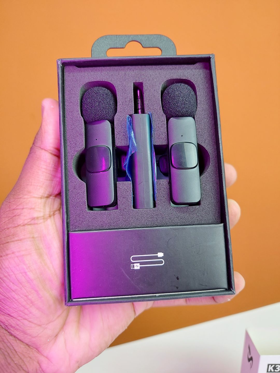 K35 Dual Wireless Microphone For 3.5mm Supported Devices (1:2 Microphone)