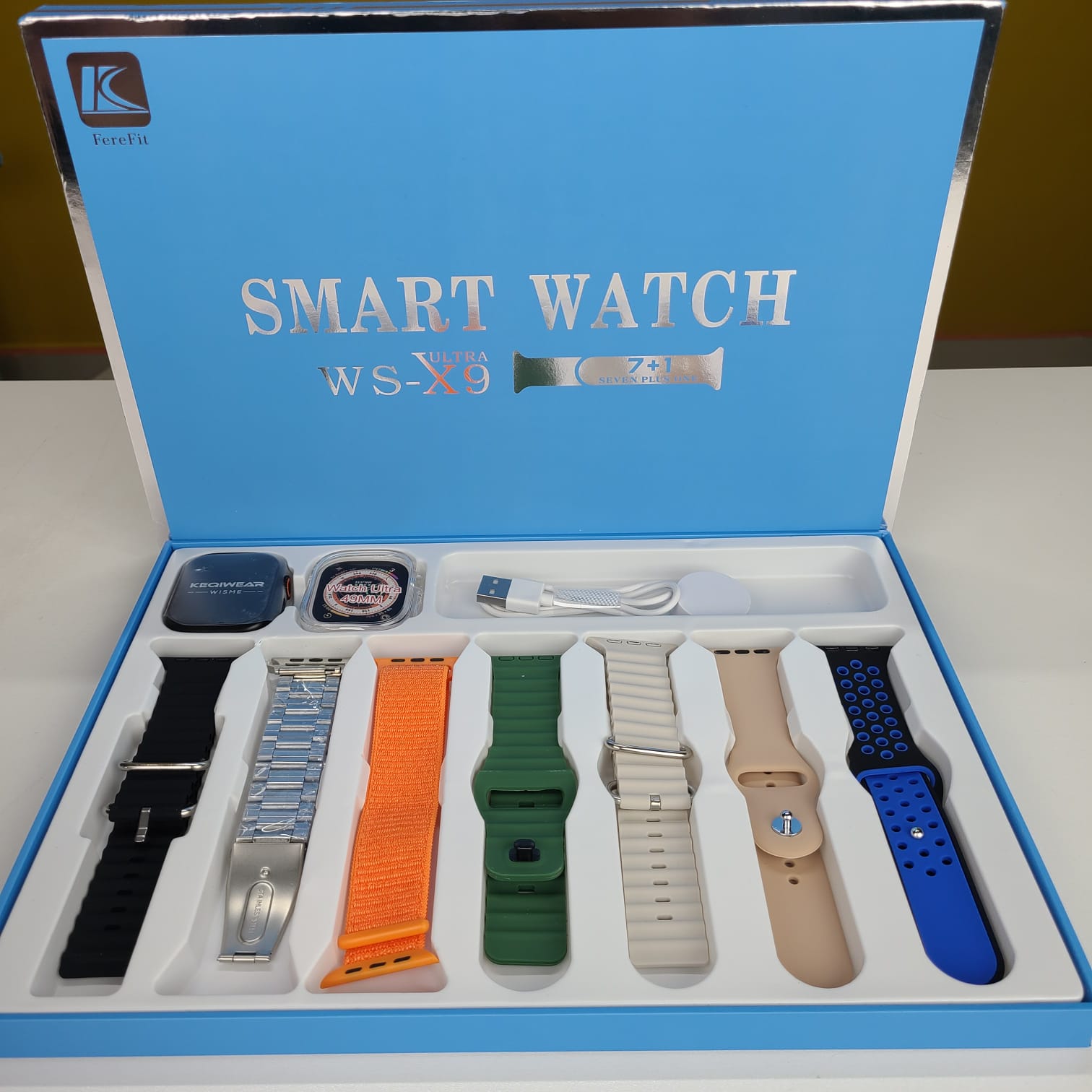 Keqiwear WS-X9 ultra Smartwatch – ROSE Gold Color