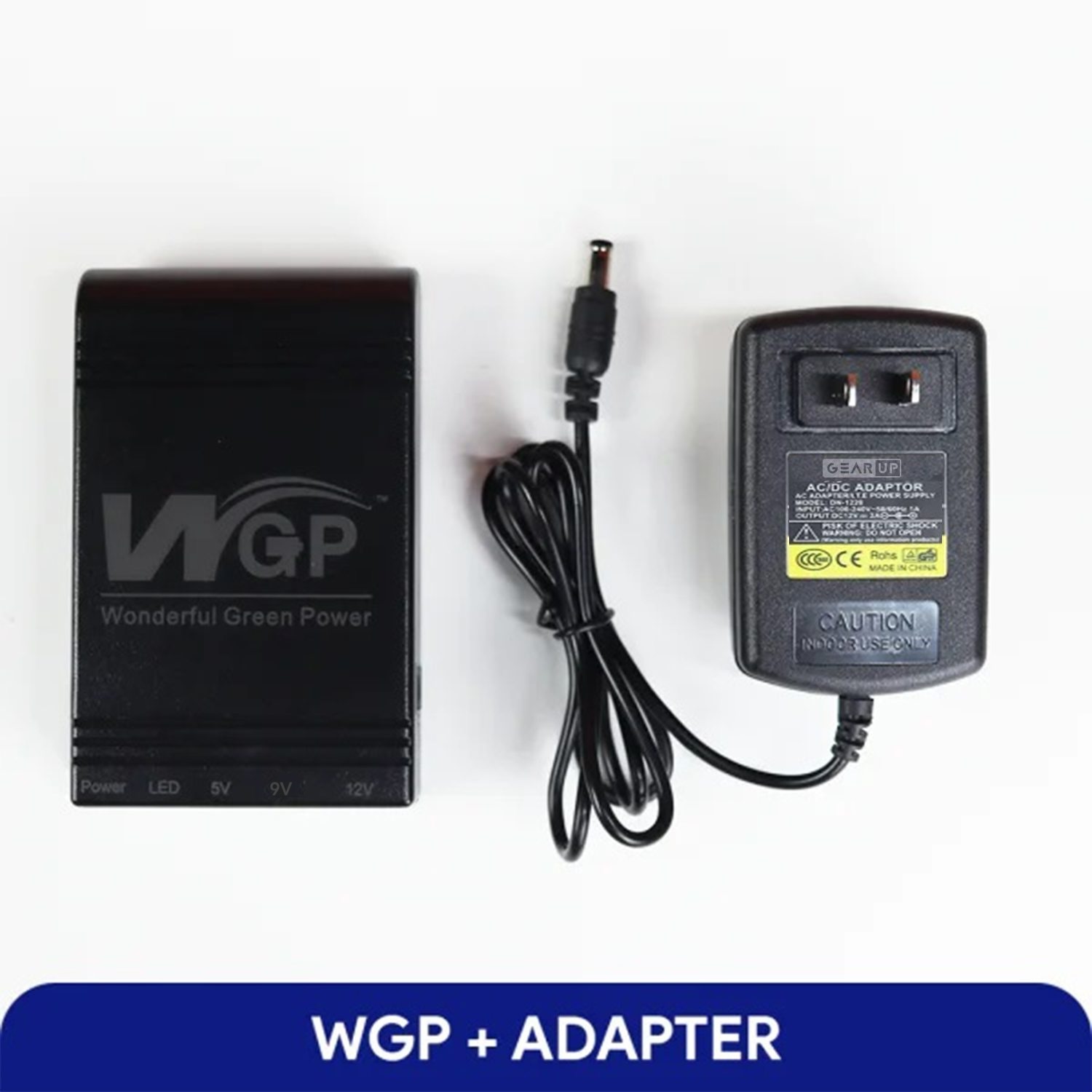 2024 NEW Model! WGP mini UPS 5/9/12V (10400mAh) + GearUP 12V/2A Adapter