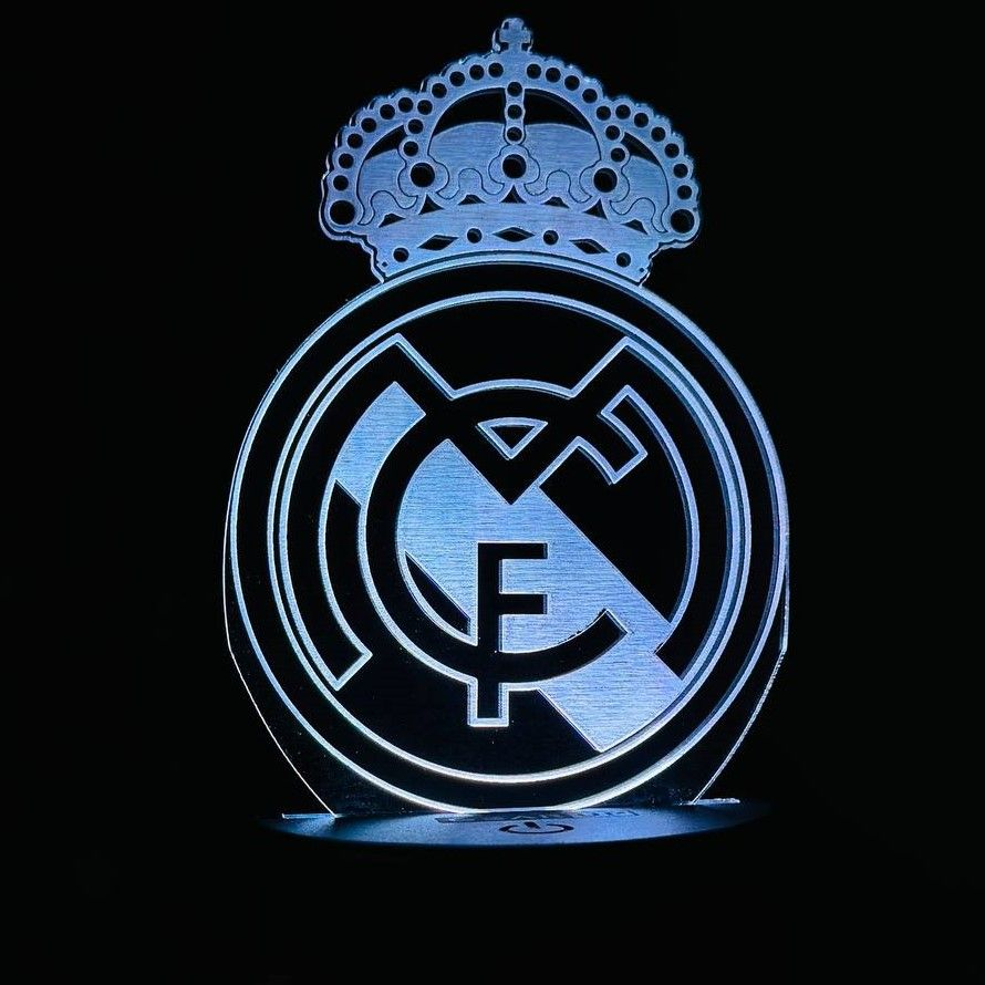 GearUP Acrylic Multicolor Night Lamp Real Madrid FC – White – 20 pcs