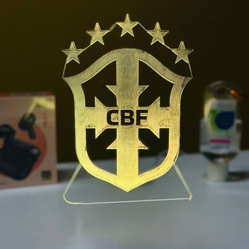 GearUP Acrylic Multicolor Night Lamp (Only Acrylic) Brazil Football Team Logo -20 pcs