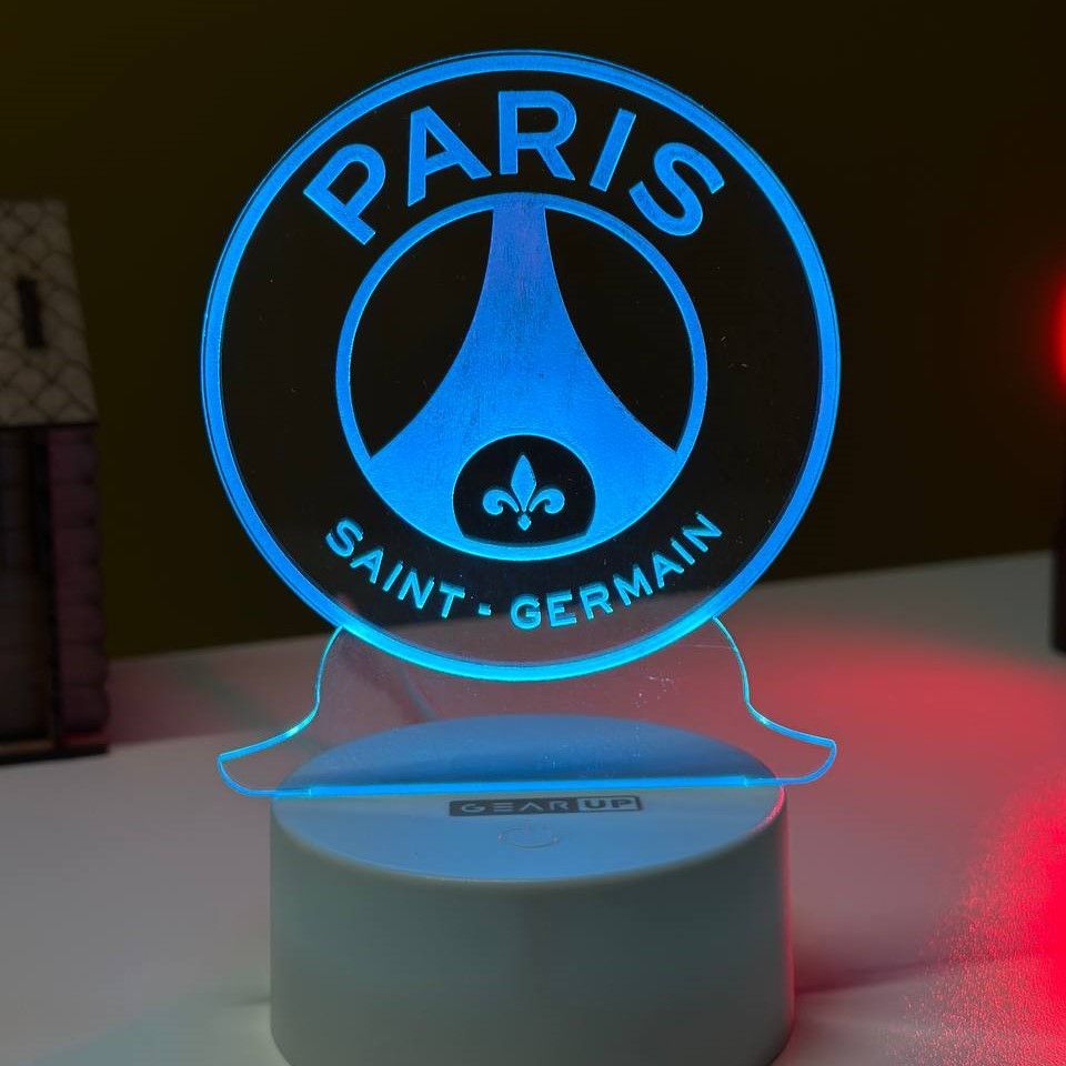 GearUP Acrylic Multicolor Night Lamp (PSG Logo) – 20 pcs