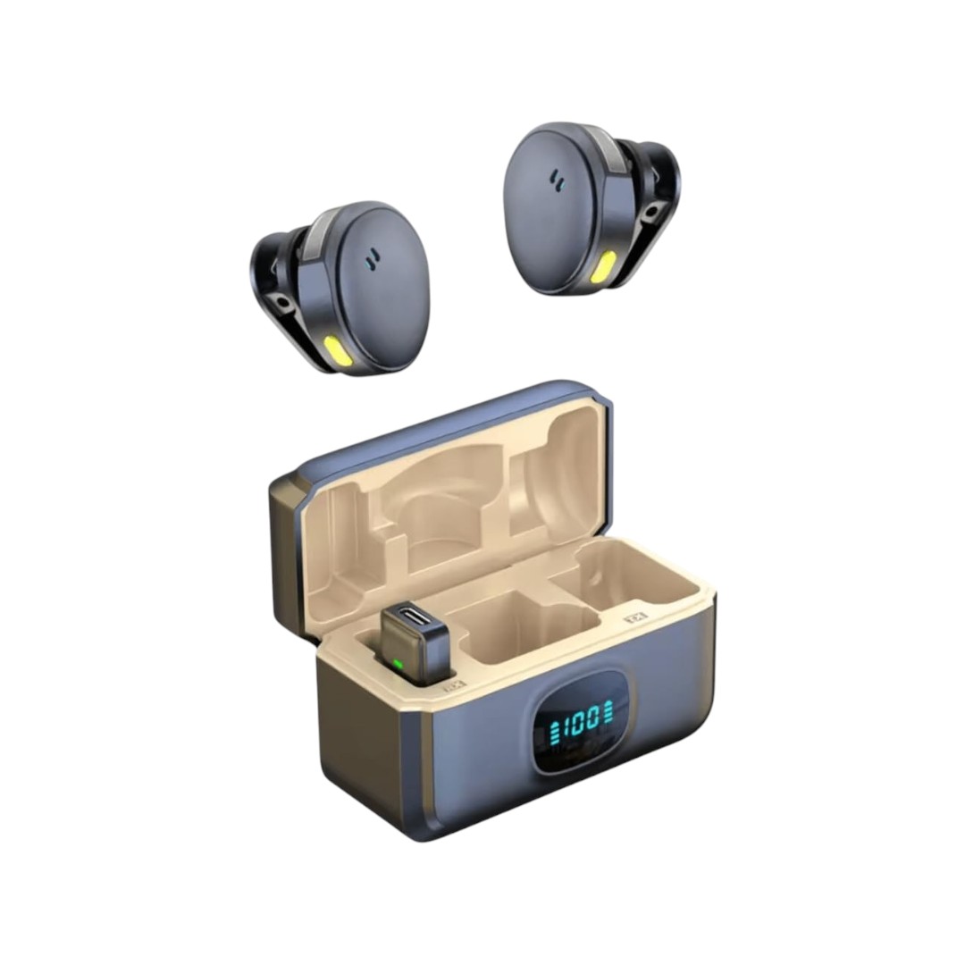 Q8 Dual Wireless Microphone with LED Display 