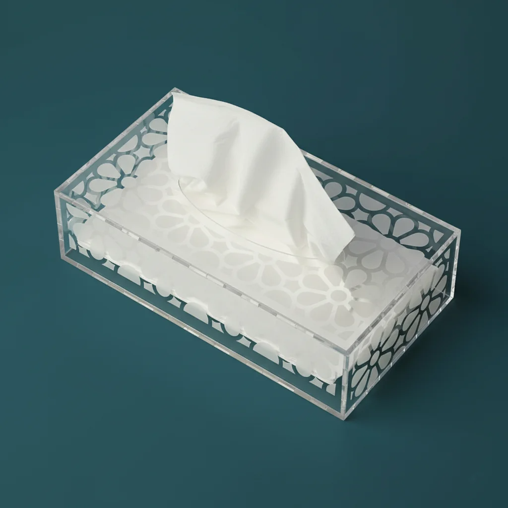 Transparent Acrylic Tissue Box Holder – 20 pcs