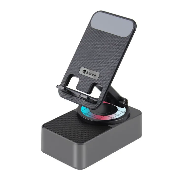 Kisonli M2 3‑in‑1 Bluetooth Speaker with 2000mAh Power Bank and 360° Phone Stand