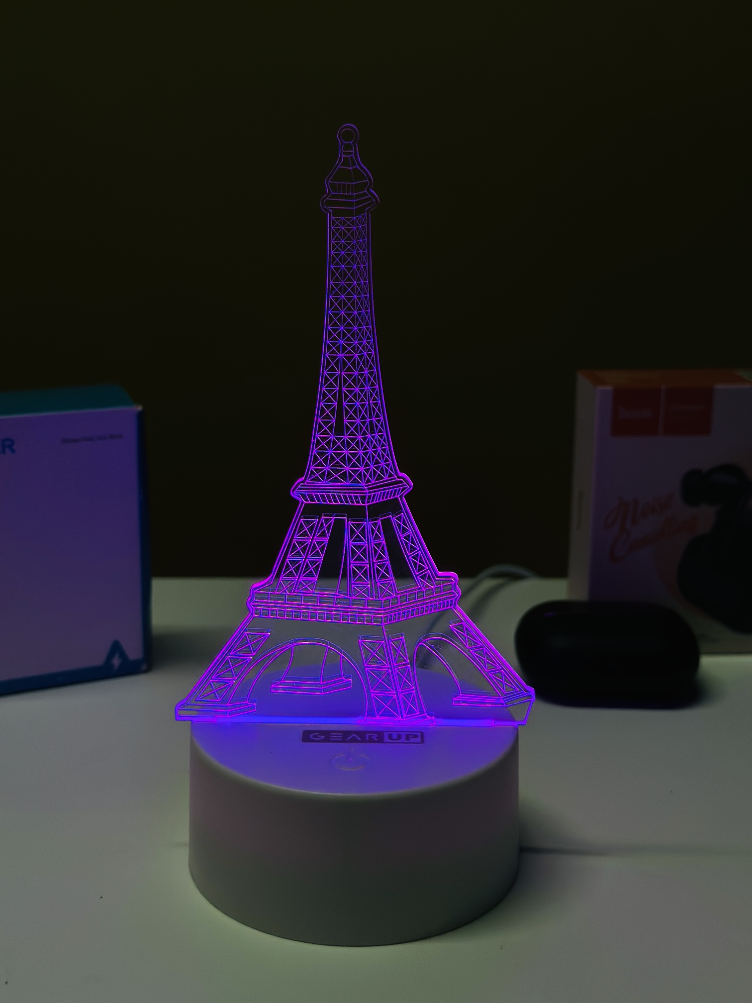 GearUP Acrylic Multicolor Night Lamp (Eiffel Tower) – 20 pcs