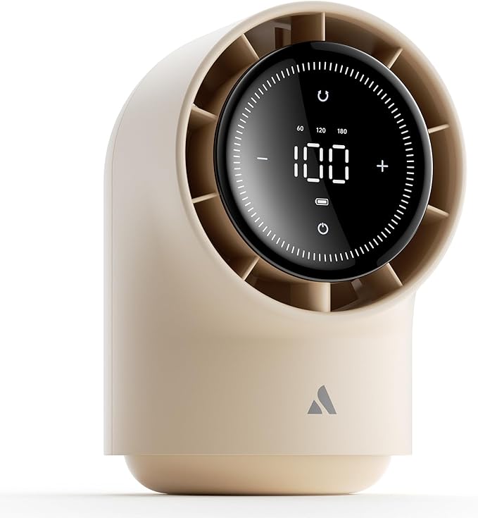 Aecooly Tb01 Touch Control Desk Fan, 100 Speeds Quiet Bedroom Digital Display 8000mAh 